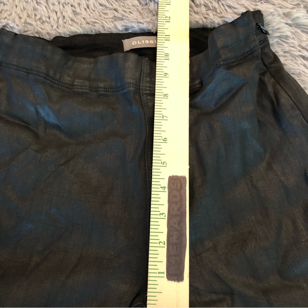 DL1961 Women’s 29 Haven Coated Asphalt High Rise Legging Black Jean Witchy - Picture 13 of 16